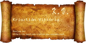 Krisztián Viktória névjegykártya
