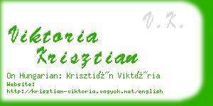 viktoria krisztian business card